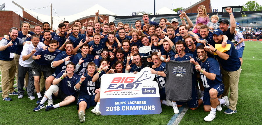 Tim Dick helps 2018 Men's Georgetown Lacrosse Team win Big East ...